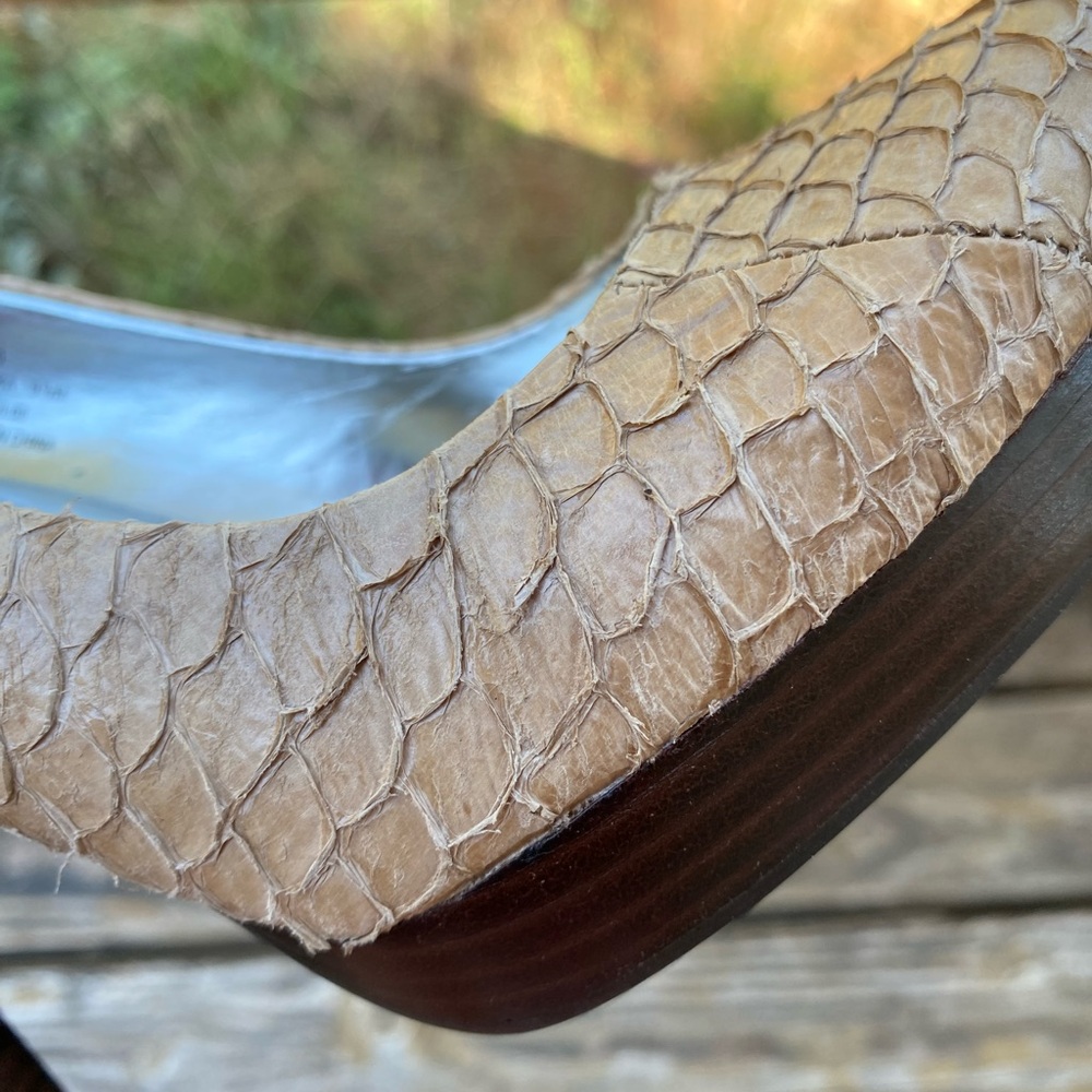 Calvin Klein Beige Snake Heels - Picture 9 of 10